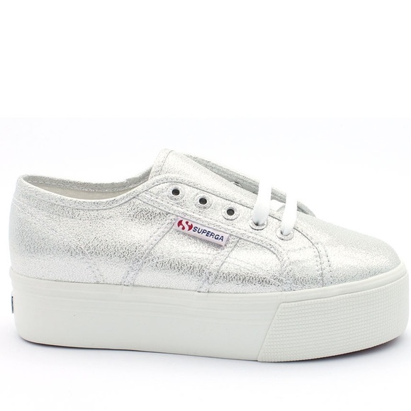 superga silver platform